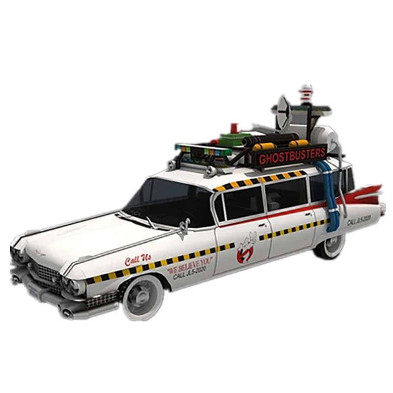 Ghostbusters Ecto-1A hoting wheelsed модель автомобиля Cadillac 3D бумажная Коллекционная фигурка