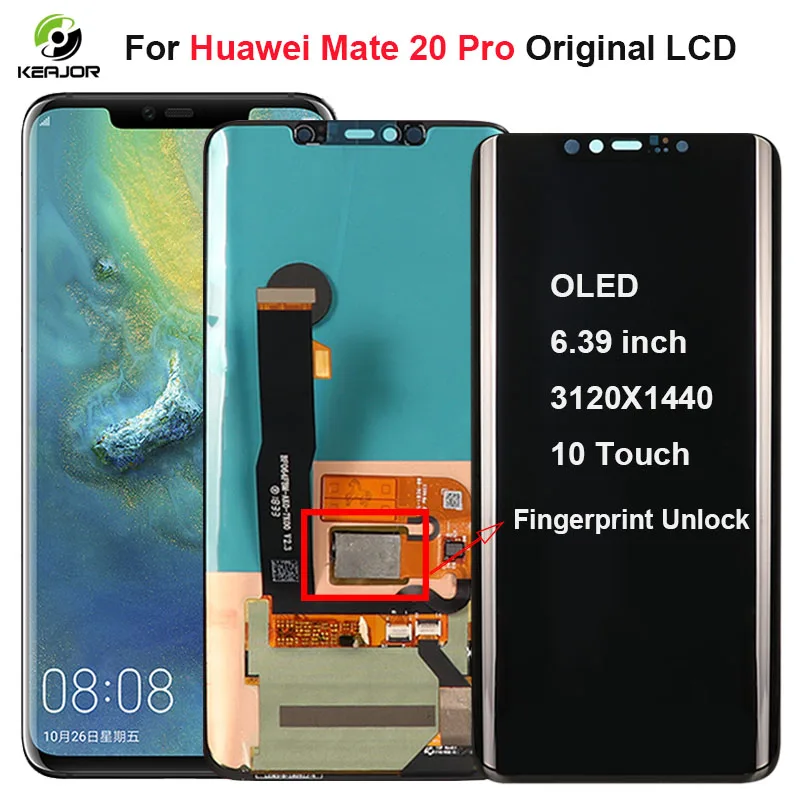 US $116.49 Original OLED Display For Huawei Mate 20 Pro LCD Display Touch Screen Replacement For Huawei Mate 20 Pro LCD With Fingerprint