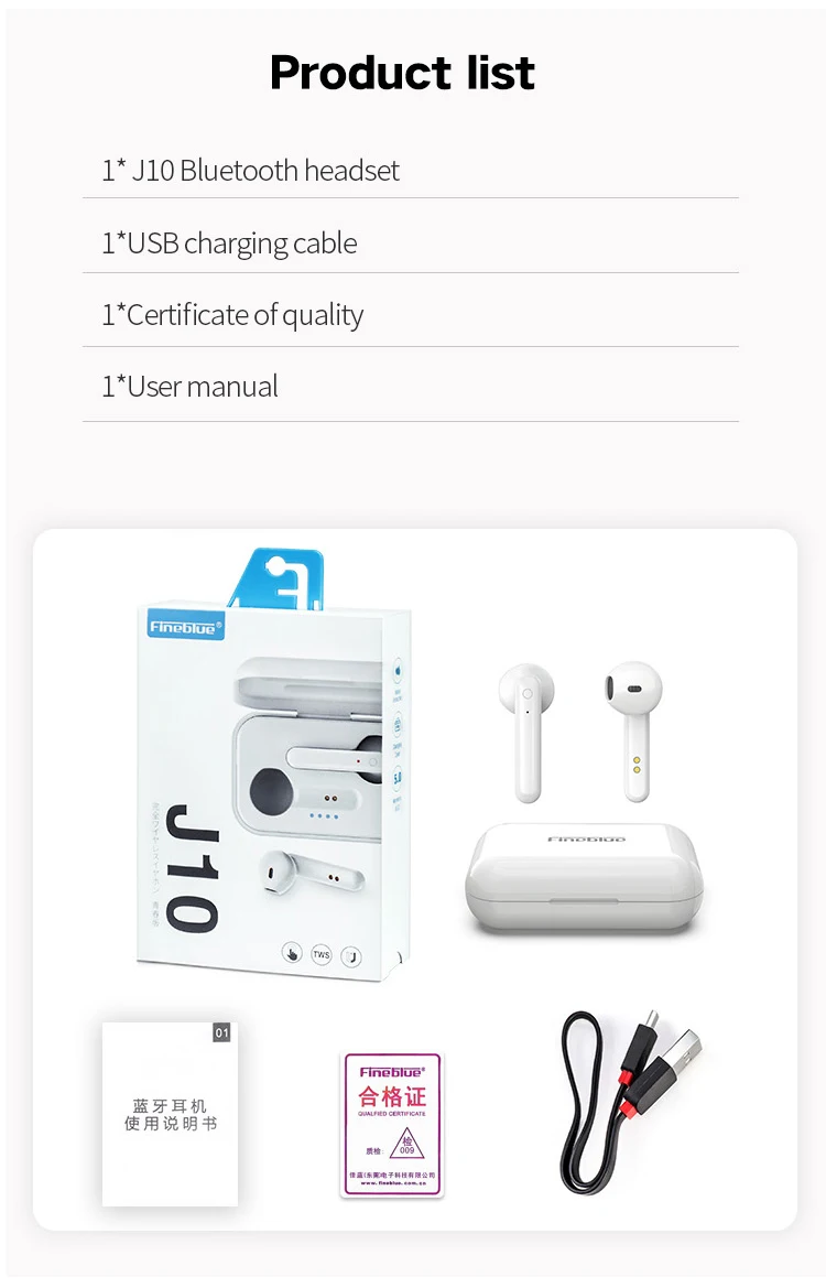 Fineblue j10 TWS беспроводные Bluetooth наушники 6D стерео супер бас двойной микрофон PK H1 чип T3 T10C i1000 i2000 i10000 TWS