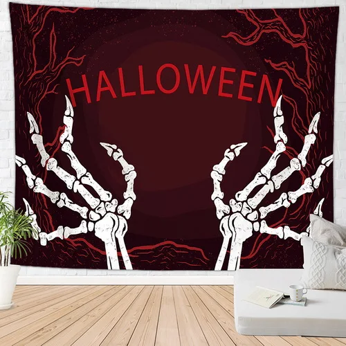 Черно-белое гобеленовое Настенное подвесное одеяло с черепом гобелен gobelin home Decoration bohere muurdoek - Цвет: 1623