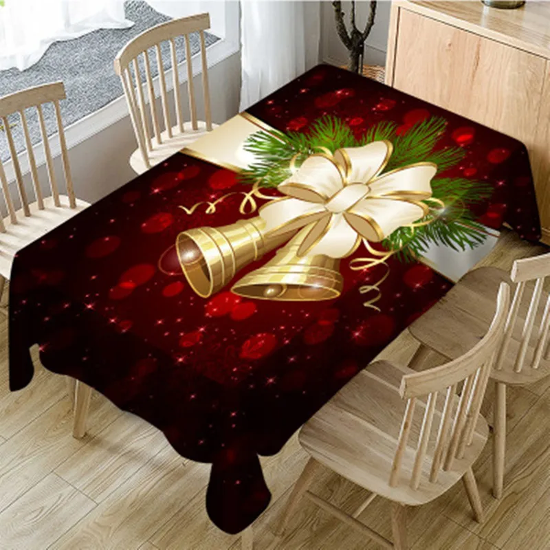 

Christmas Halloween Tablecloth 3D Printed Kitchen Dining Dustproof Rectangular Table Cover Christmas Decoration for HomeNavidad