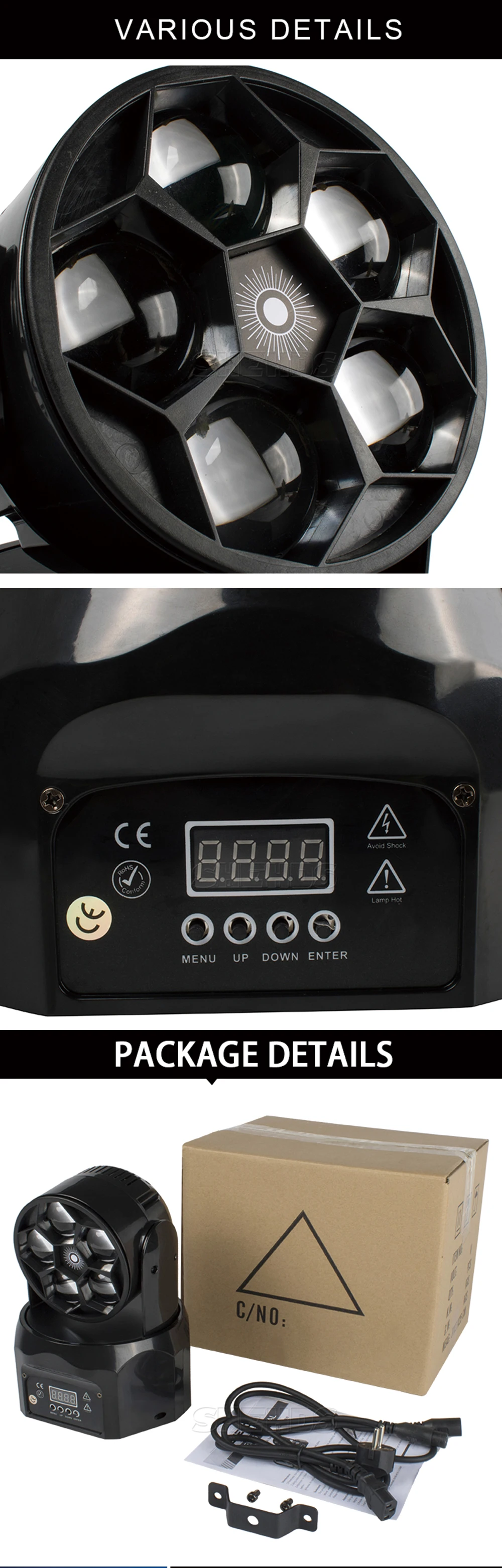 Светодиодный луч+ мыть пять глаза пчел 5x12 Вт RGBW DMX512 сценический эффект освещение для DJ диско вечерние свадебные украшения ночной клуб и бар