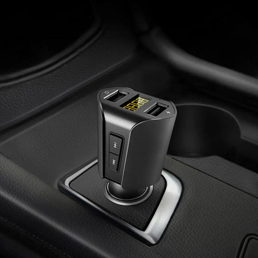 Музыкальный плеер беспроводной Bluetooth fm-передатчик для адаптер для автомобильного радио с 2 usb-портом для зарядки мини mp3-плеер