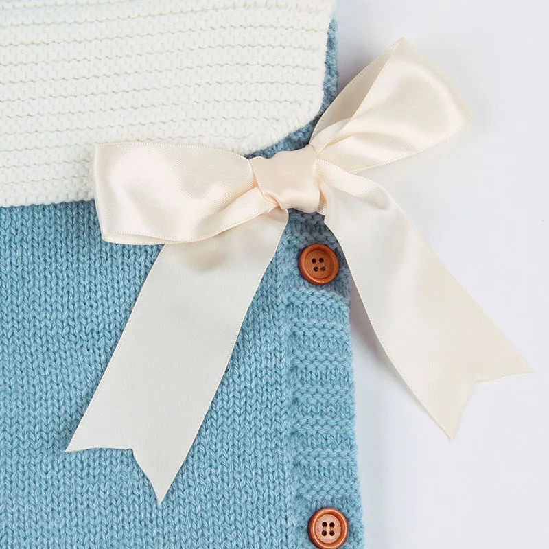 Envelopes for Newborns Five Star Knitted Sleeping Bags Spring Autumn Grey Button Up Infant Baby Swaddle Wrap Sleep Sacks Blanket