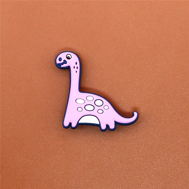 Single Sale 1pcs Shoe Charms Novel Dinosaur Shoe Accessories Cute Garden Shoe Decoration for croc jibz Buckle Kid's X-mas Gift Dinosaur K