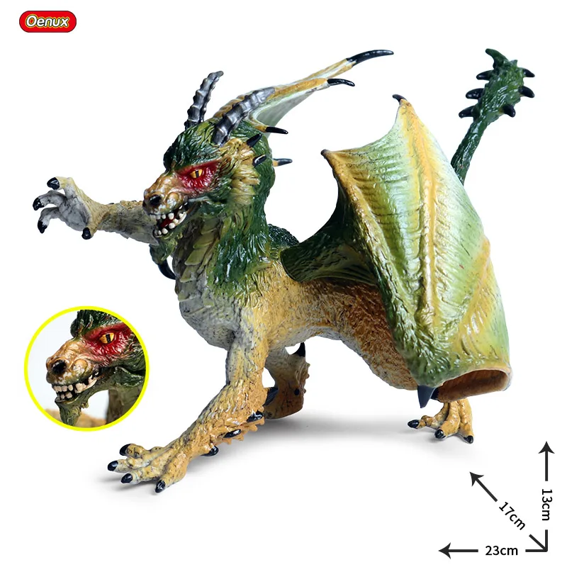 Oenux дикарь магический Дракон Моделирование Китайский дракон Smaug Фигурки ПВХ реалистичные фигурки Развивающие детские игрушки подарок - Цвет: Without Box