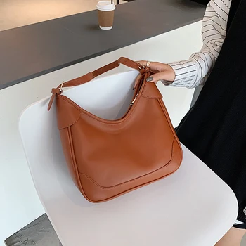 

Half Moon Bags PU Leather Shoulder Bags for Women 2020 Winter Elegant Female Crossbody Bag Brand Designer High Quality Handbags