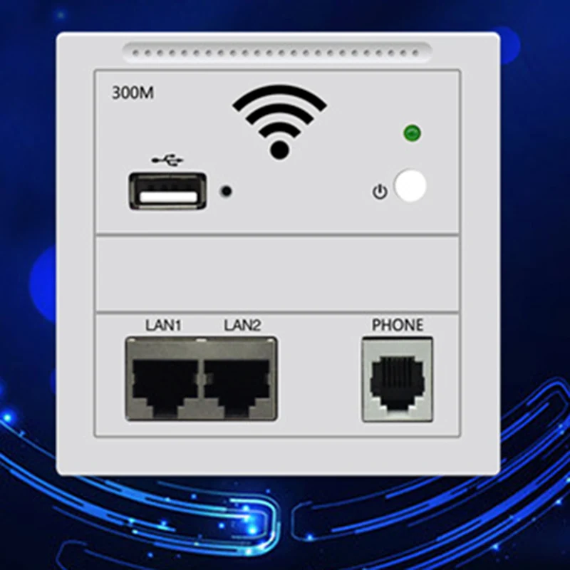 300Mbps in Wall AP Repeater WiFi Wall Socket Router Access Point Wireless RJ45 220V PoE USB Chargin Router wifi booster extender