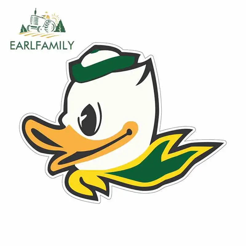 

EARLFAMILY 13cm x 10.1cm Cartoon Ducks Anime Car Stickers Vinyl JDM Sunscreen Waterproof 3D DIY Fine Decal Truck Trunk Graphics