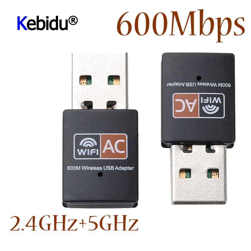 Беспроводной адаптер KEBIDU USB WiFi 600 Мбит/с Ethernet сетевая карта переменного тока