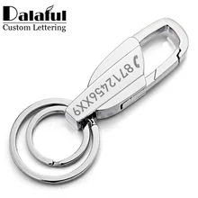 Keychains Keyrings Engrave Gift Customized-Logo Name Stainless-Steel Metal Women 