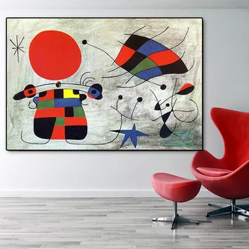 

Canvas Pictures Wall Art HD Prints Home Decoration Spanish Joan Miro Paintings Nordic Creative Poster Modular For Children Room