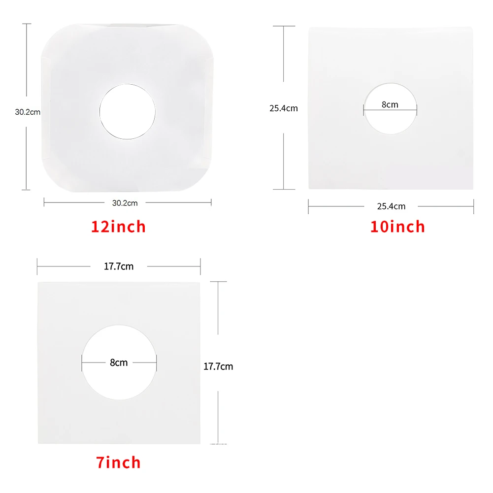 100 шт. 7 10 12 дюймов LP Альбом для хранения дома АУДИО контейнер внутренний утолщенный виниловый пластинчатый рукав крышка защитные аксессуары
