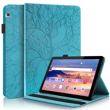 

Flip Stand Case for Huawei MediaPad Media Pad T5 10 3D Tree Embossed Tablet Cover For Huawei MediaPad Media Pad T5 T 5 10.1"