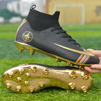 

2020 Hot Soccer Shoes Men Football Boots Shoes Futsal Soccer Cleats Teenager Ankle High Tops Outdoor Soccer Training Sneakers