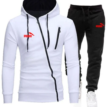 

Men's Sets Casual Sportswear Tracksuits Sets Men's Zipper Sporting Hoodies+Pants Sets brand Outwear sports Suits men Hoodie New
