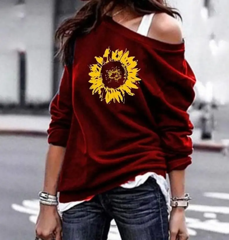

Sexy 2020 Spring Women Tops Long Sleeve Plus Sizes Pullovers Colors Shirts Hoodies Loose Fashion Casual Sweatshirts Full Long Sl