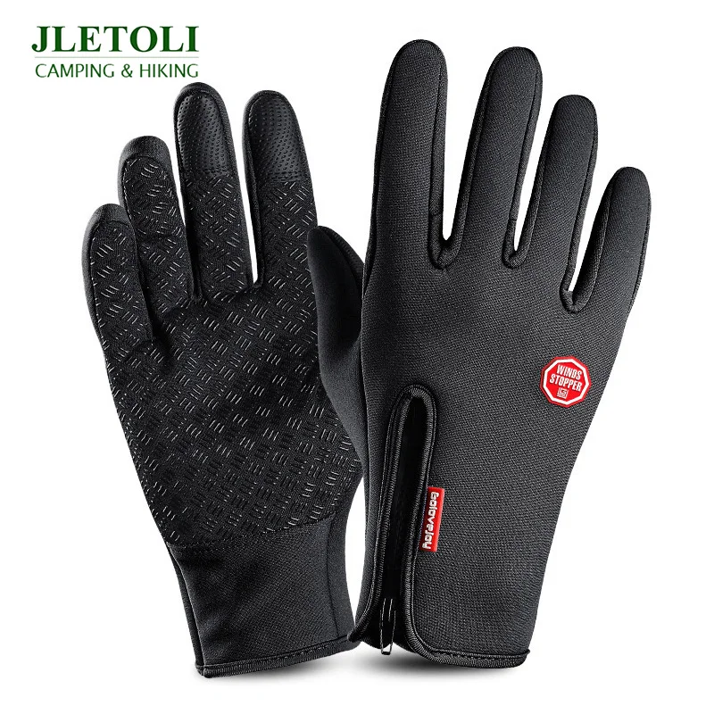 

JLETOLI Waterproof Tactical Hiking Gloves Winter Outdoor Riding Touch Screen Gloves Windproof Warm Fleece Skiing Gloves
