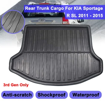 

Cargo Liner Boot Tray Rear Trunk Cover Matt Mat Floor Carpet For KIA Sportage R SL 2011 - 2015 Kick Pad Mud Non-slip Anti Dust