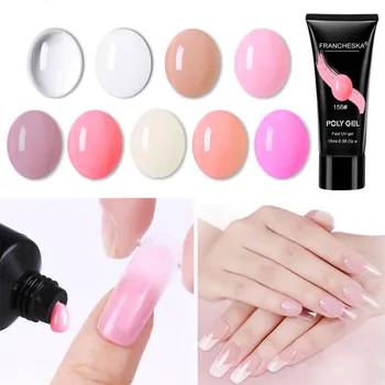 

Non Damaged Quick Dry Nail Extension Gel UV Phototherapy Nail Styling Glue Waterproof Lasting Crystal Nail Art Gel 15g TSLM2