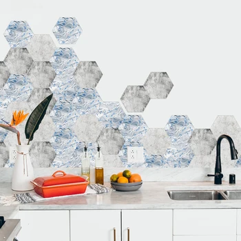 

Thick wear-resistant floor stickers foreign trade new tile wall stickers self-adhesive kitchen floor non-slip PVC hexagonal stic