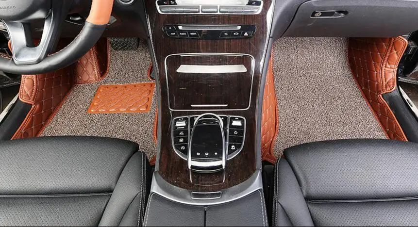 Коричневые автомобильные коврики на заказ, подходят для Mercedes Benz glc260, автомобильный Стайлинг, автомобильный коврик, автомобильные аксессуары, ковровое покрытие