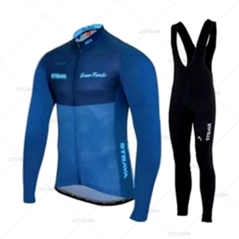 

Spring Autumn Pro Team Cycling Kits Jersey Mens Long Sleeve Cycling Cloth Breathable MTB Cycling Clothing Bicycle 19D Gel Pad