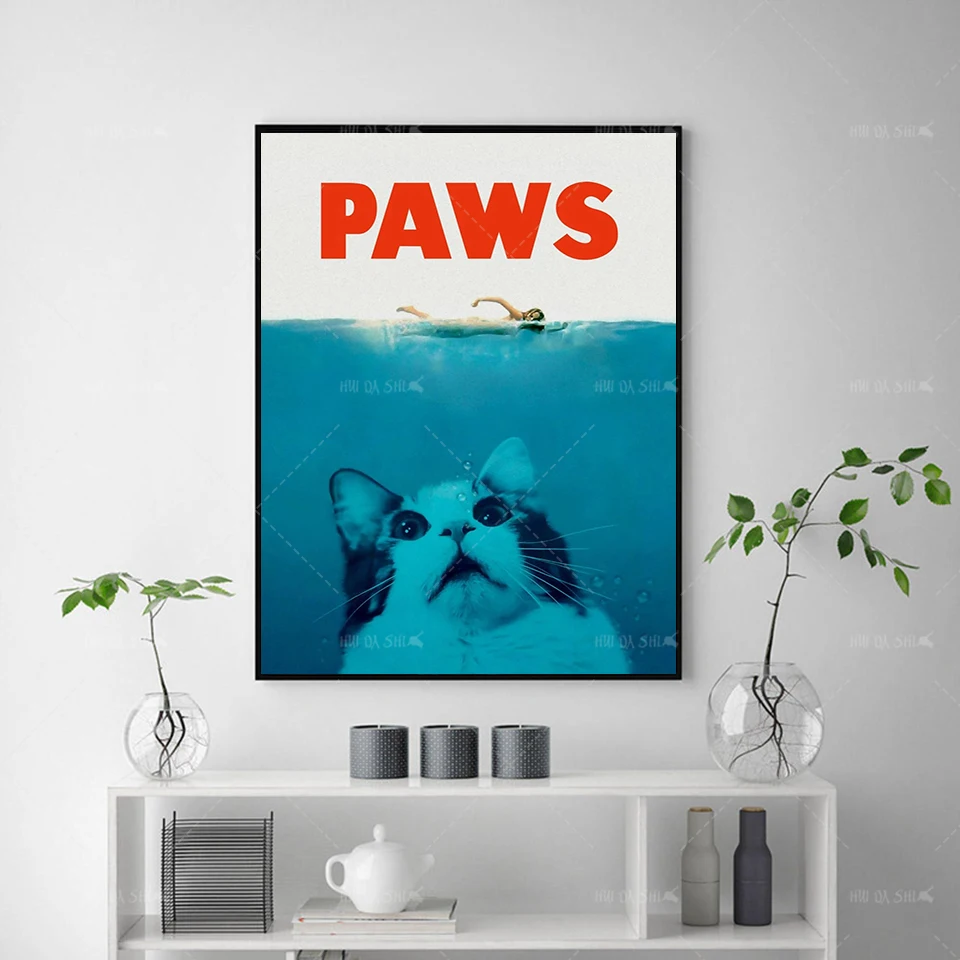 

Modern Funny Cat Paws Posters Modular Picture Print Nordic Canvas Painting For Kid Bedroom Living Room Home Wall Decor Wall Art