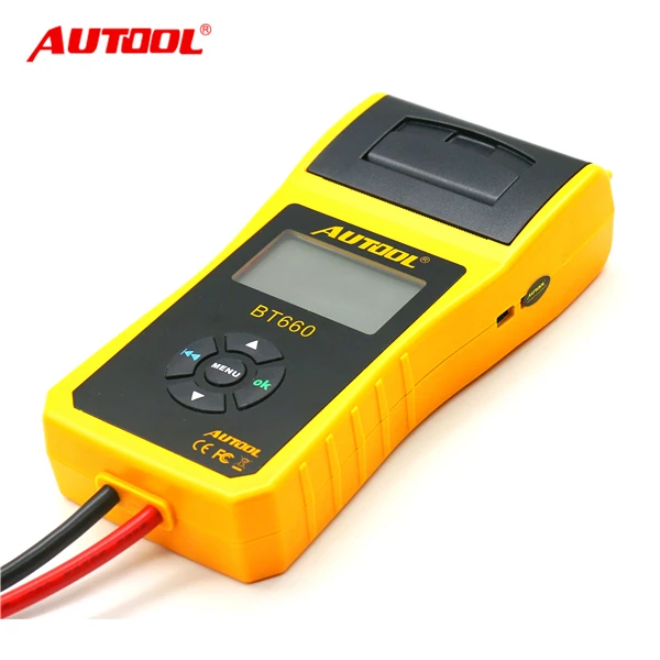 

Free shipping Multi-language BT660/BT-660 12V/24V diagnostic analyzer digital battery tester with printer MICRO-568