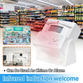 

75-95DB Wireless Door Bell Welcome Alarm Chime Motion Sensor Detector Shop Home Store 8.1x8.6x4.3cm