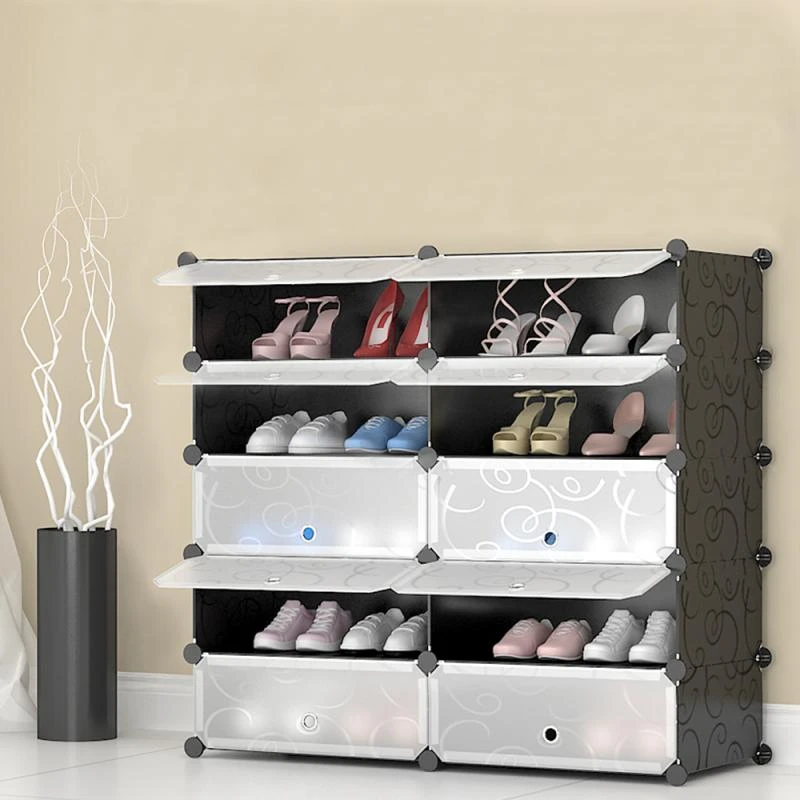 Stralend dier waterval 5 Layer Schoenenkast Plastic Opslag Schoenen Laarzen Stofdicht Diy Verdikte  Schoenenrek Bovenop Organizer Meubelen Hwc|Schoen Kastje| - AliExpress