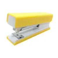 Желтый степлер Настольный ручные степлеры для офиса школьные принадлежности с нескользящей основой Настольный инструмент для сшивания