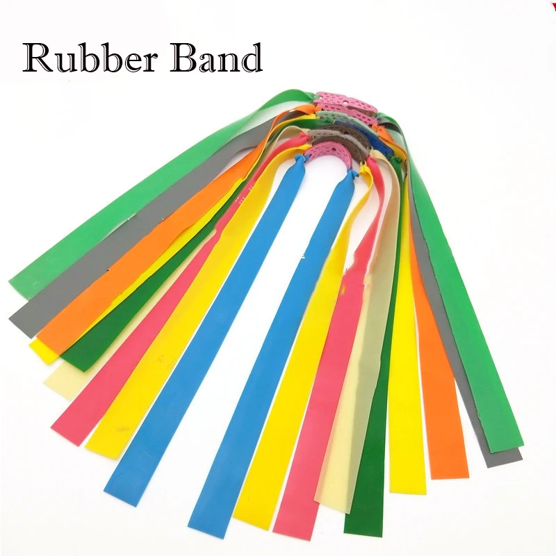

Colorful Slingshot Hunting Outdoor Strong Traditional Natural Rubber In Flat Leather Tendons Group Elastica Bungee Rubber Band