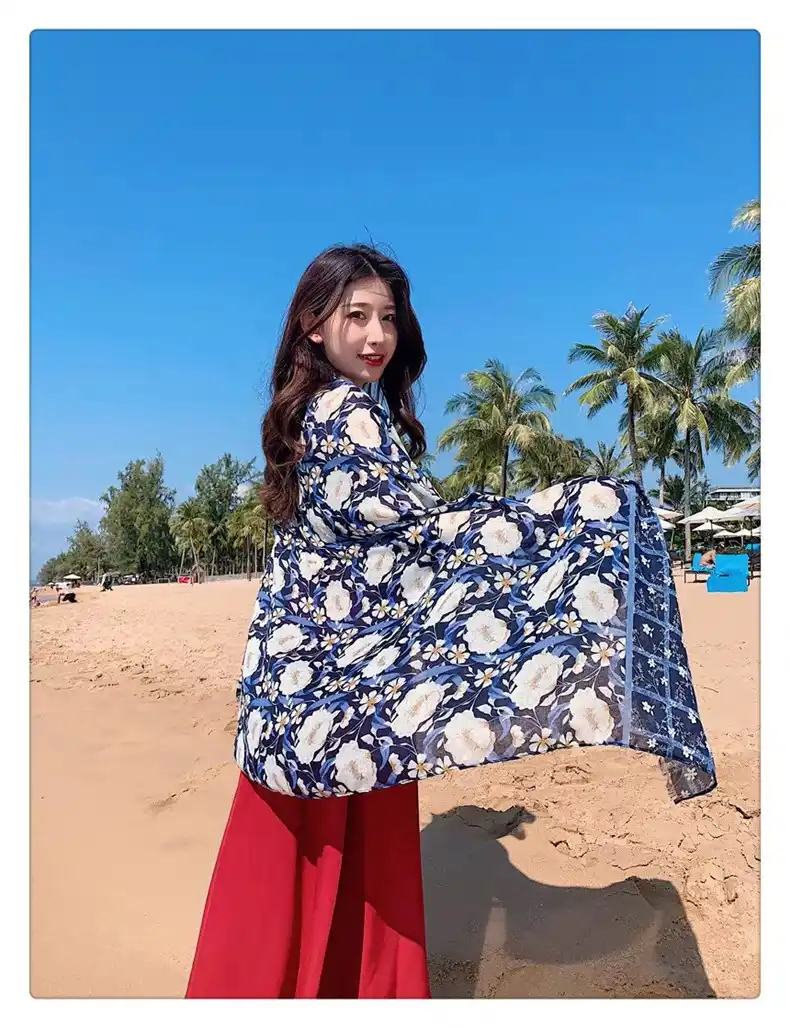 Kyqiao Vintage Hijab Scarf 2020 Women S Winter Scarf Female Autumn Royal Style Chic Long Floral Pattern Scarf Foulard Femme Aliexpress