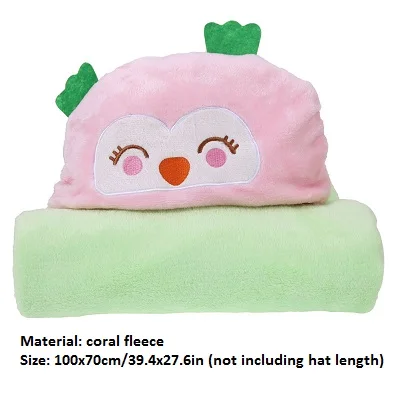 A Cartoon Baby Infant Bath Towels 3D Lovely Soft Fleece Baby Bath Towel Kids Hooded Cloak Blanket Kids Children Shower Products - Цвет: A
