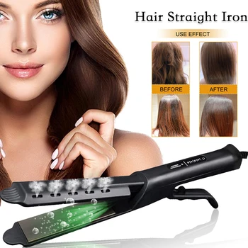 

Hair Straightening Flat Irons Four-gear temperature adjustment Ceramic Tourmaline Ionic Electric Hair Straightener Styling Tools