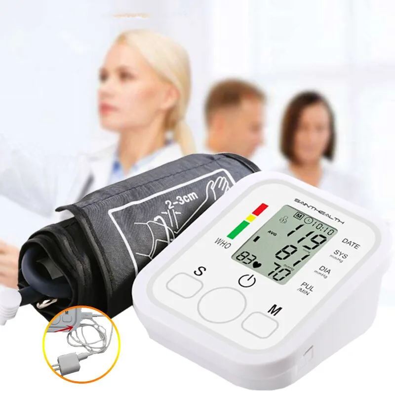 Медицинский Автоматический монитор артериального давления на руку, цифровой ЖК-дисплей, большая манжета, измеритель артериального давления, тонометр