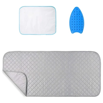 

Ironing Mat,Cotton Thickened Portable Ironing Blanket, Water Absorbent Pad Cover for Washer Table Silicone Iron Rest Pad