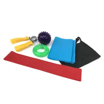 

6pcs/set Spring Finger Grip Resistance Bands Massage Ball O-shaped Grip Ring Workout Tool for Fitness Muscle Training