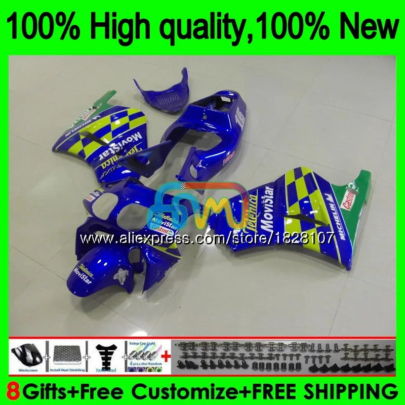 NC35 RVF400R для HONDA ЛРВ 400 R 400R VFR400 R V4 89BS. 14 VFR400R NC24 Movistar Синий 95 96 97 98 1995 1996 1997 1998 обтекатель