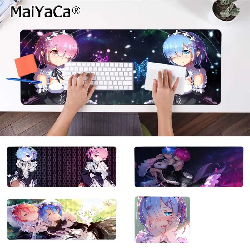 MaiYaCa Rem Re Zero Аниме девочка геймерская игра коврик для мыши противоскользящие прочные силиконовые компьютерные коврики