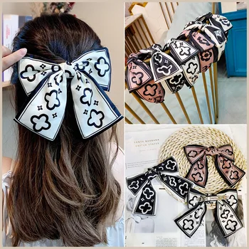 Günstige Japanische Bowknot Haarnadel Kopfschmuck Koreanische Tuch Brief Haarnadel Vielseitig Frühling Clip Top Clip Haarband Frauen