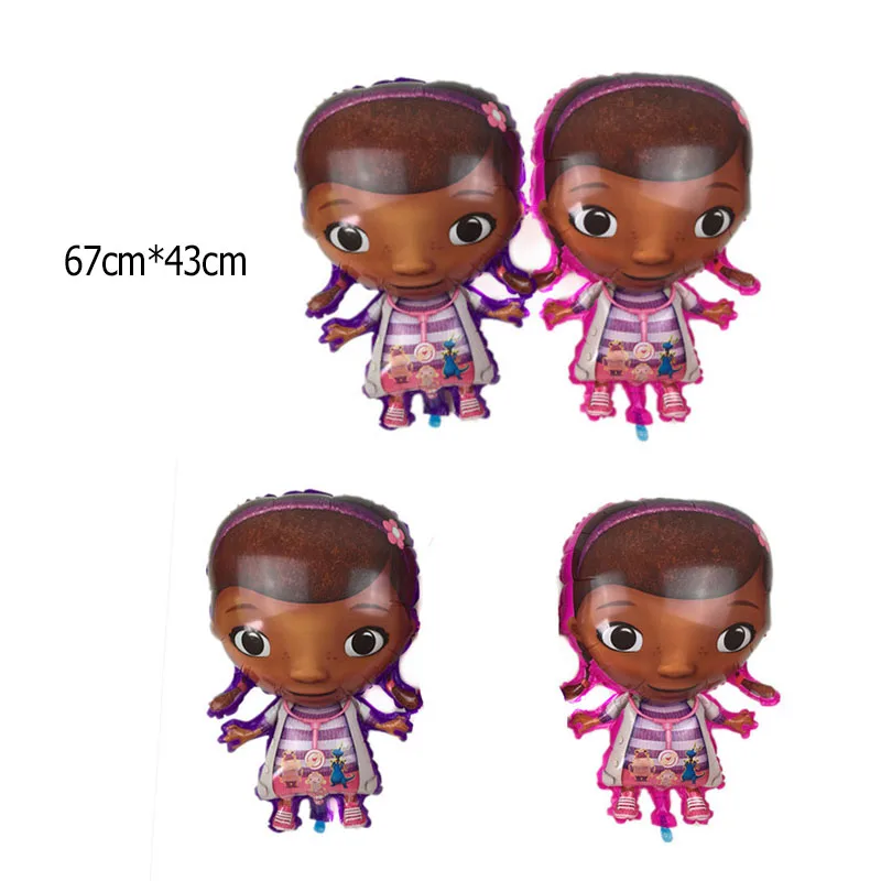 

67x43cm Cartoon Girl Toy Little Doctor Foil Balloon Christmas Decorations for Home Happy Birthday Baby Shower Globos Ballon
