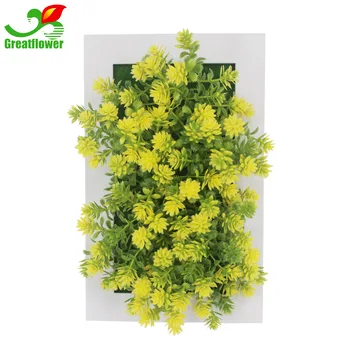 

New Products Listed Rectangular Artificial Plant Frame Flower Wall-Mounted Plastic Flowers Home Ornament Micro Landscape