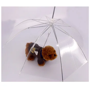 

PE Plastic Puppy Umbrella Dog Rainy Day Gear Guide Keeping Pets Dry Comfortable Pet Transparent Dog Umbrella In The Rain Of Snow
