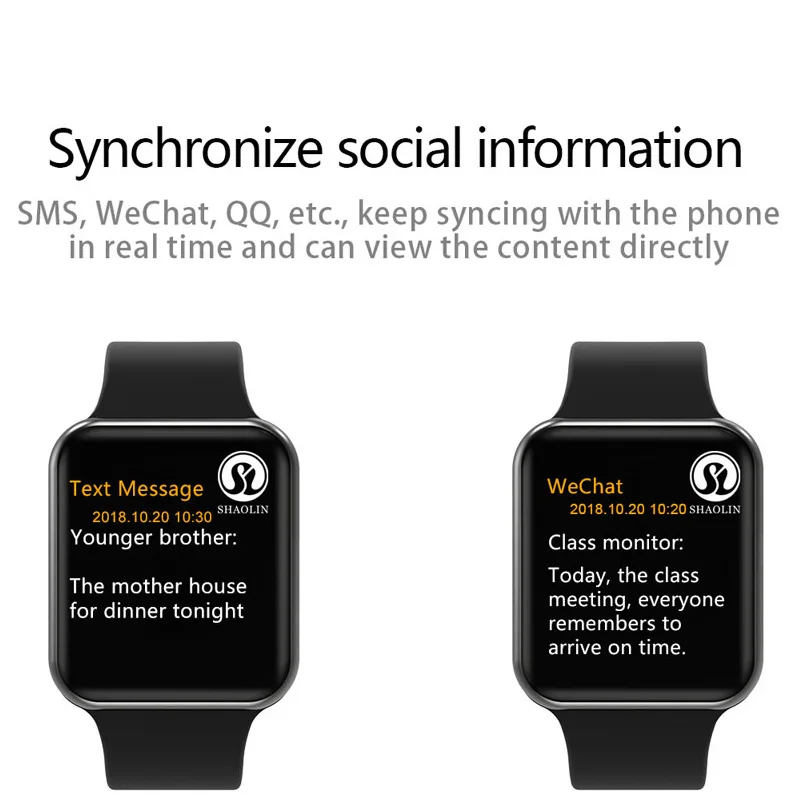 US $62.21 44mm Smart Watch Series 4 Clock Sync Notifier Support Connectivity for Apple Watch Series 5 iphone 8 X Android Phone Smartwatch