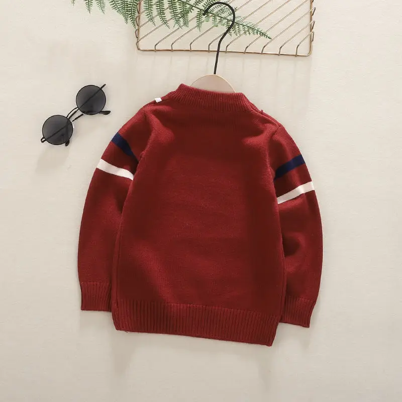 Kids Boys Sweater Autumn Winter Knitted Cotton Toddler Clothing Kids Cardigan Sweater For Boys 3-12 Years Outerwear Coat