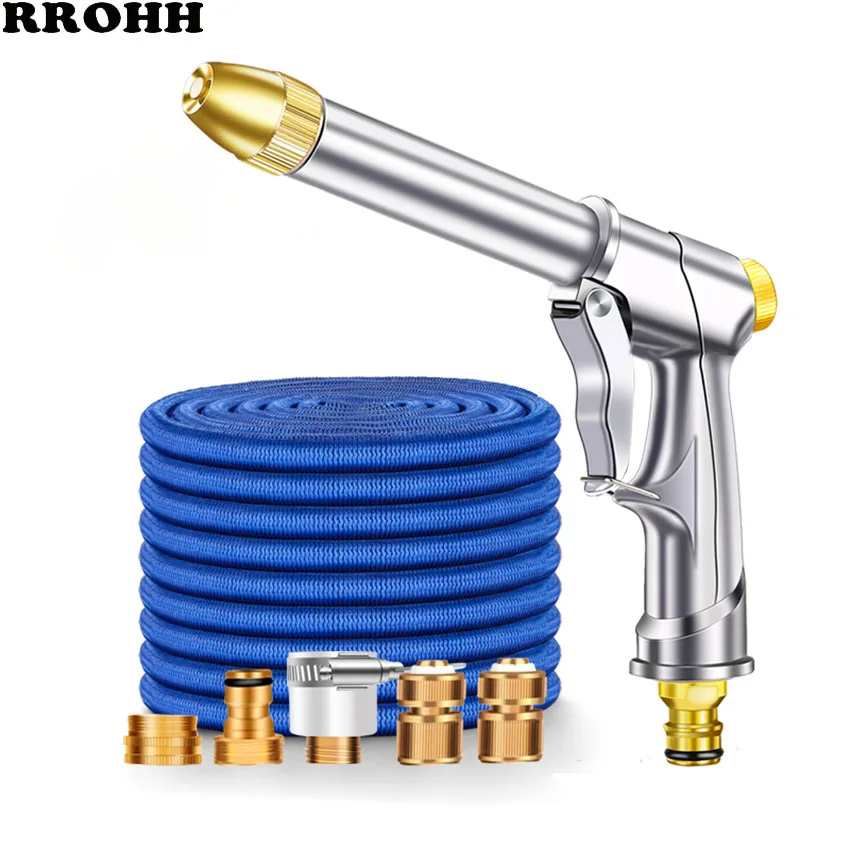 

Garden Water Gun Hose Nozzle Water Spray Adjustable High Pressure Power Washer For Plant Flower Household Cleaning Car Washer