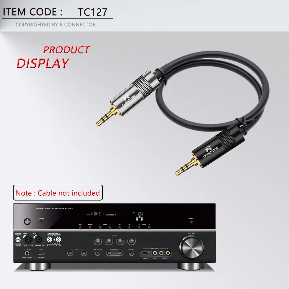 2PCS 3.5MM Jack Connector Stereo 3Poles Gold Plated Male Plug Gunmetal Tube For 8.5MM Audio Earphone Cable DIY
