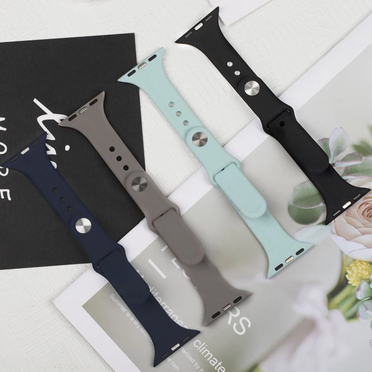 Тонкий силиконовый ремешок для часов Apple Watch 4, 38 мм, 42 мм, 40 мм, 44 мм, мягкий резиновый спортивный сменный Браслет, ремешок для iWatch 1, 2, 3